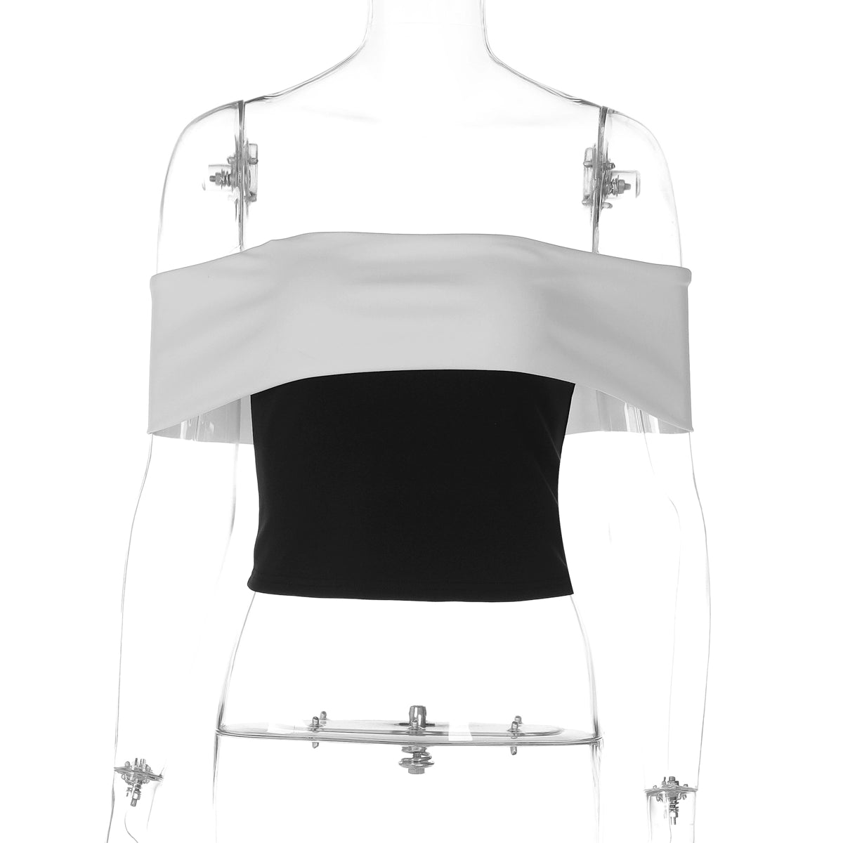 Ramiyah Contrast Off Shoulder Top - Black