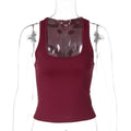 Savanah Strapless Crop Top - Wine Red [7IL152GE]