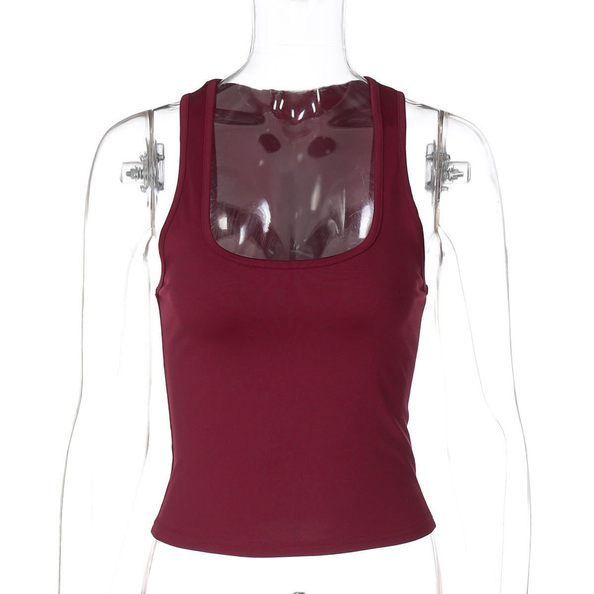 Savanah Strapless Crop Top - Wine Red [7IL152GE]