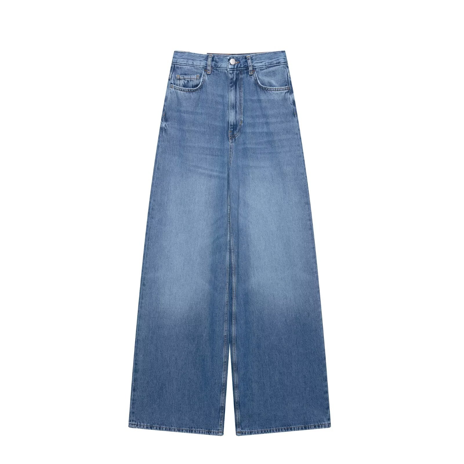 Freyja Denim Wide-Leg Pant Set - Dark Blue Pants [GP4X9SJ9]