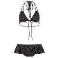 Polka Dot Ruffle Two-Piece Bikini - Black & White [84HZTZXD]