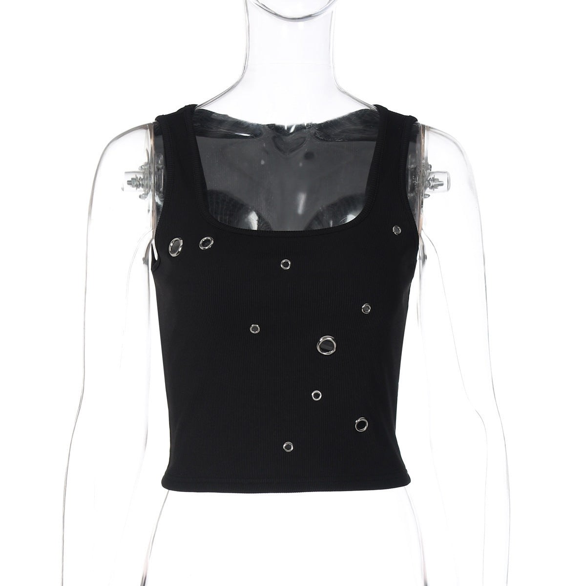 Diem Eyelet Tube Top - Black [9744HFN1]