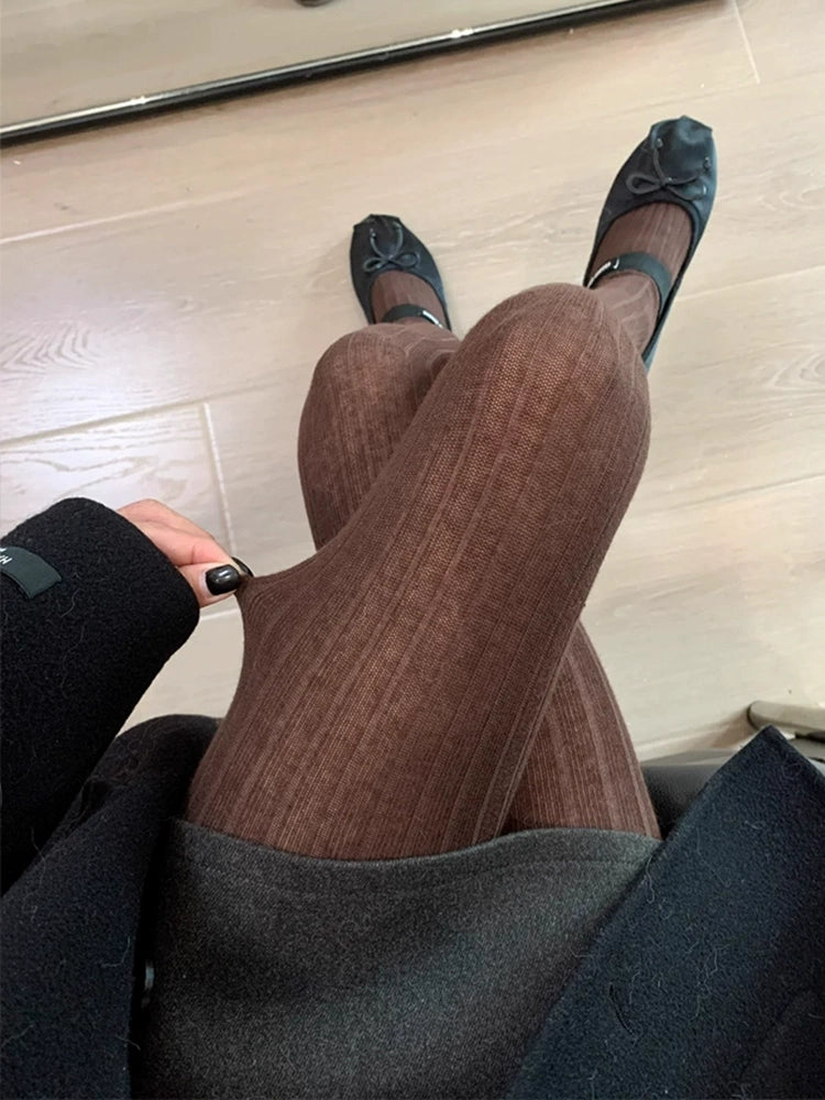 Scottie Sheer Shaping Tights - Coffee [05WI6NOV]
