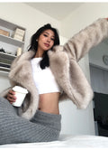 Blakelyn Faux Fur Coat - Gray with Dark Tips [JNX88RLD]