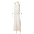 Nicole Halter Maxi Dress - Apricot [9Y6VFHPU]