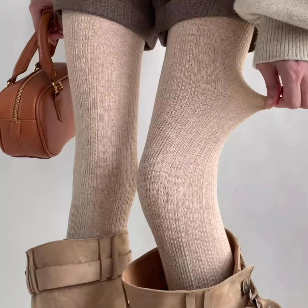 Shianne Cozy Sock Tights - Oatmeal [A15XVG6S]