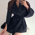 Jalaya Tailored Belted Coat - Black [JTEVG19T]