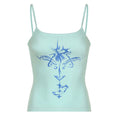 Karsynn Crystal Print Crop Top - Blue [2IPCPG6W]