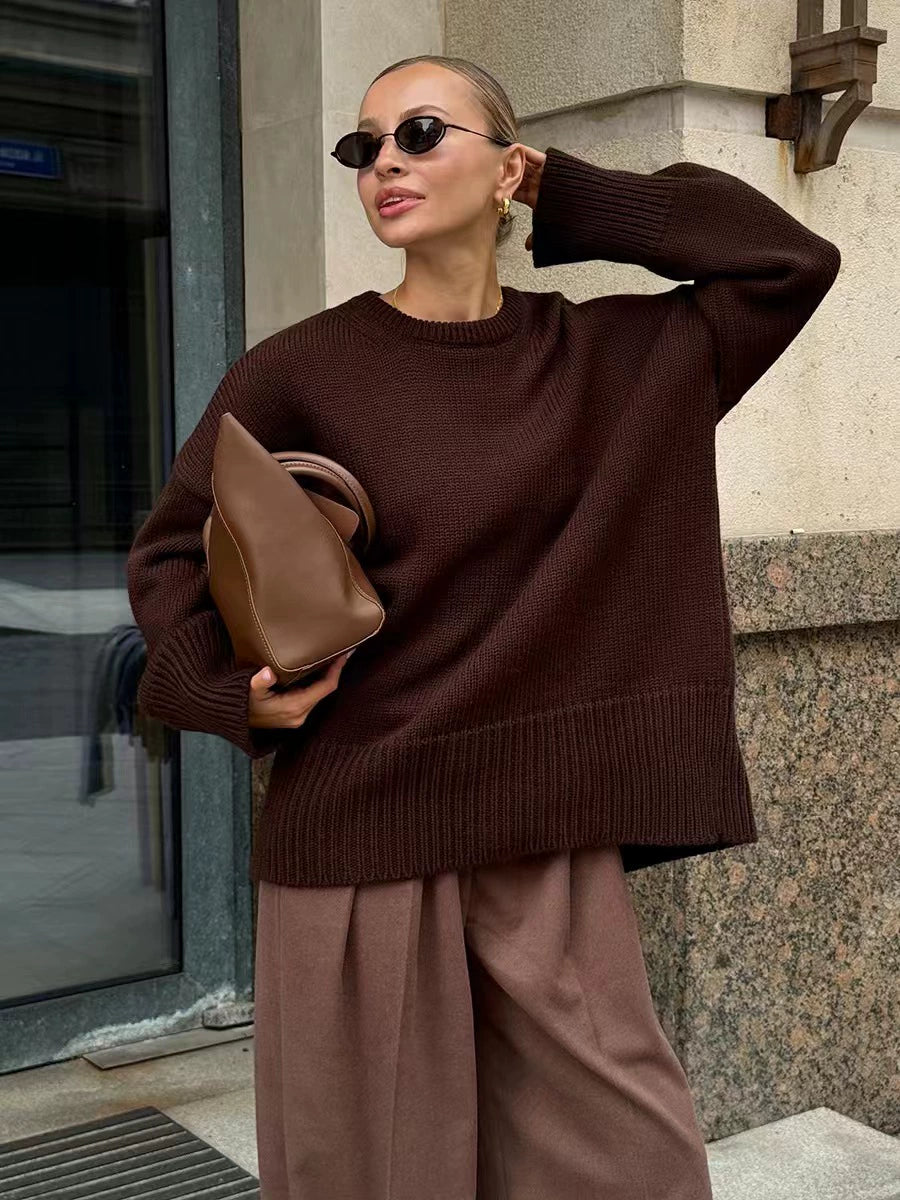 Aasiyah Cozy Knit Sweater - Coffee [2YR2SFQ9]
