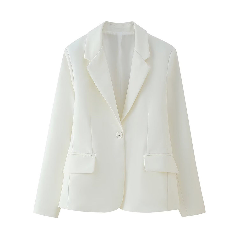 Ikram Tailored Cinched Blazer - White [18GTGQE0]
