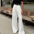 Alaura High-Waisted Straight Pants - White [UN9IK8DB]