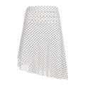 Izel Polka Dot Mesh Midi Skirt - White