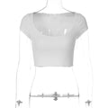 Chasidy Waist-Cinching Crop Top - White [I0TBFKEE]