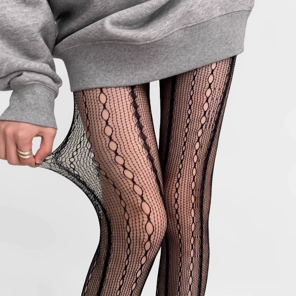 Rylan Chain Pattern Stocking Set - Black [XSC2KF4G]
