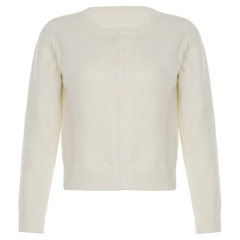 Laylani Buttoned Knit Cardigan - Off-White [DDDHELIG]