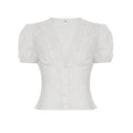 Yuritzi Bow-Detail Ruffle Blouse - Off-white