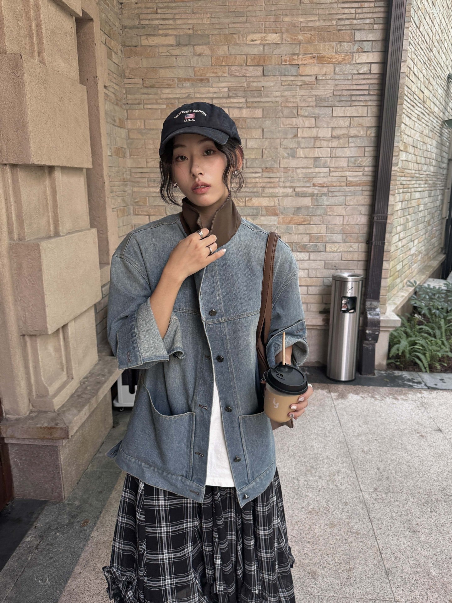 Saydee Panelled Washed Denim Jacket - Blue [3X1FFUVI]