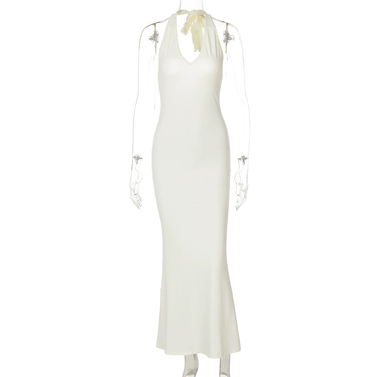 Keisy Halter Midi Dress - Apricot [MHJHC4AL]