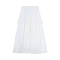 Payton White Tiered Lace Skirt - White [G4ECRYHU]