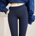 Lanie Ribbed Thermal Leggings - Navy Blue Thin Fleece [SZL8QY6F]