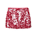 Kathia Sequin Denim Mini Skirt - Red Sequin [YM1T8CKR]