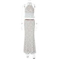 Lielle Lace Halter Skirt Set - White [NRWZNSX6]
