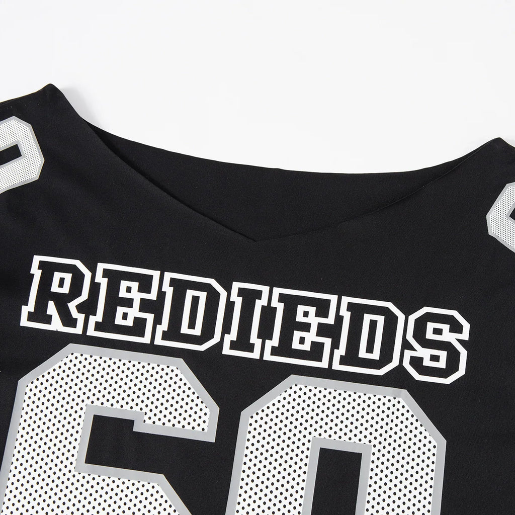 Jaidah Graphic Off-Shoulder T-Shirt