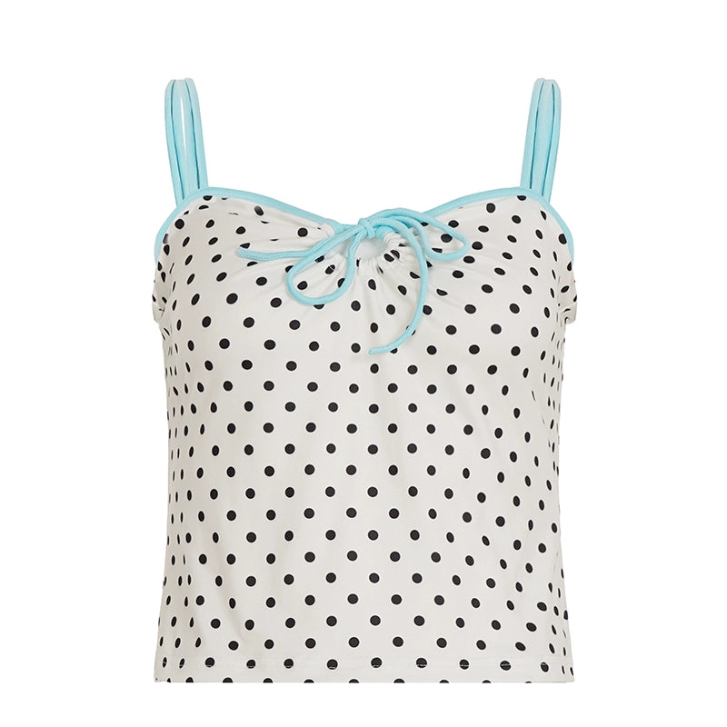 Salma Polka Dot Cami Top - White [Y6MRA193]