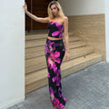 Avana Printed Maxi Skirt Set - Black