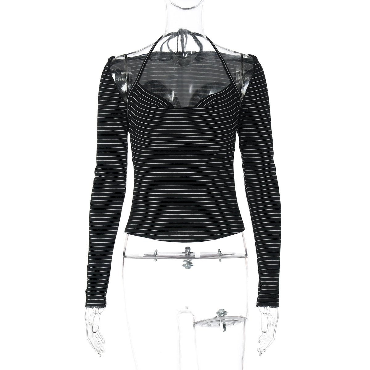 Estefani Halter Shawl Set - Black [E62Y3S0J]