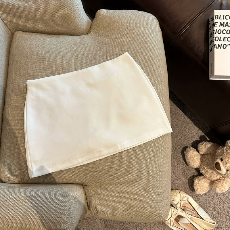 Neema Fitted Mini Skirt - White [JCHAKWX5]