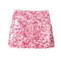 Kathia Sequin Denim Mini Skirt - Pink Sequin [NBS861SC]