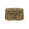 Adeline Khaki Faux Fur Shorts - Khaki [GJAIKTPA]