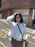 Sanya Cropped Ruffled Shirt - White [HJ8JANUJ]