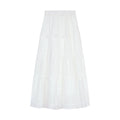 Aaralyn Tiered Lace Midi Skirt - White Skirt [QNZP7O1T]