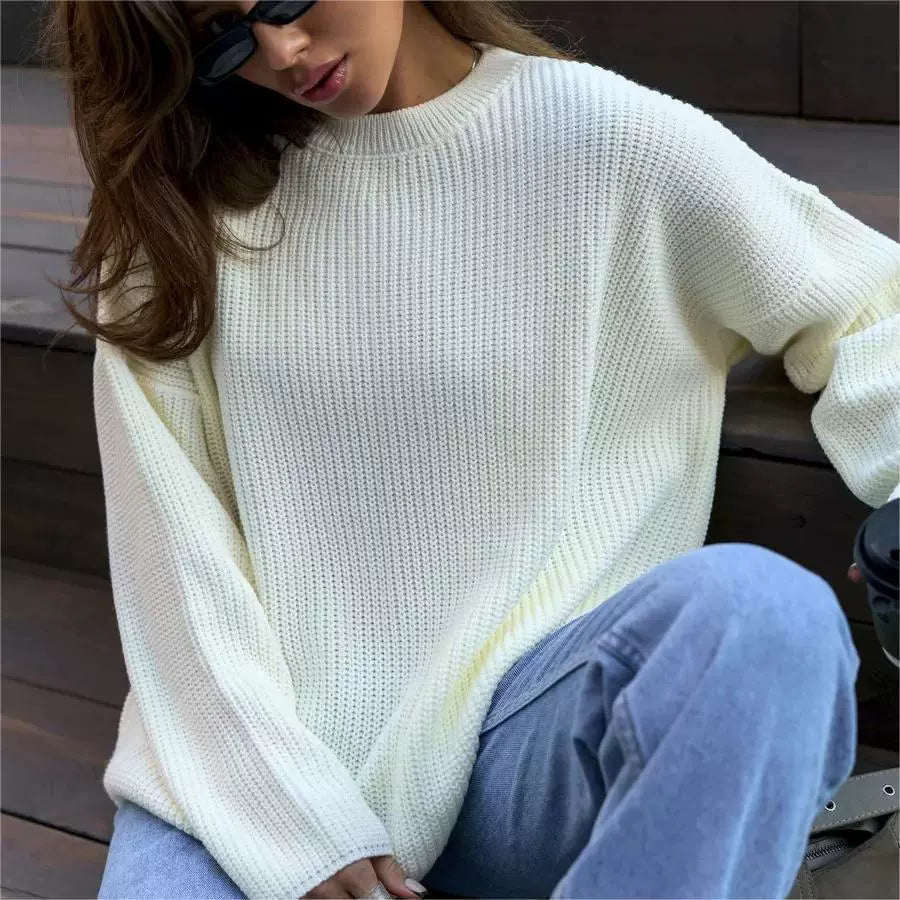 Jadalyn Cozy Pullover Sweater - White [5069X1AU]