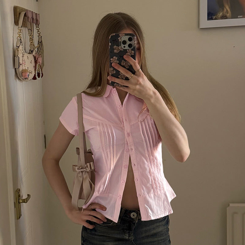 Taylor Pleated Fitted Shirt