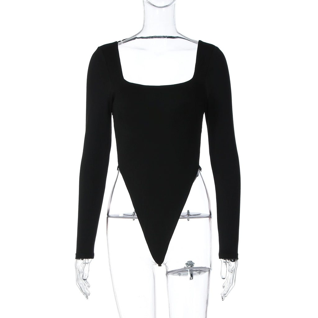 Aurie Backless Bodysuit - Black [AMXX5X9A]