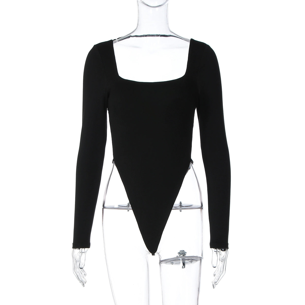 Aurie Backless Bodysuit - Black [AMXX5X9A]