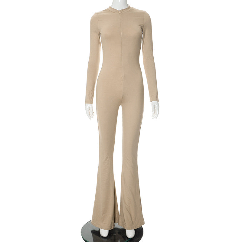 Beckett Utility Flared Jumpsuit - Coffee [7TK6UNFQ]