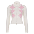 Jenesis Plaid Knit Cardigan - White [C48SS7FV]