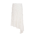 Bryn Ruffle Asymmetric Maxi Skirt - White [PX4G0BYY]