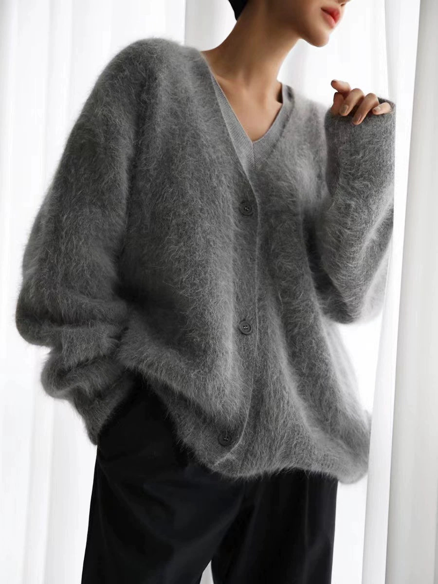 Griselda Cozy Knit Cardigan - Dark Gray [DG444NZ2]