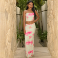 Avana Printed Maxi Skirt Set - Light Yellow