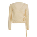 Nalayah V-Neck Tie Knit Top - Yellow [KRPTKX82]