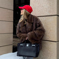 Kensley Faux Fur Teddy Jacket - Coffee [ELO39LZ5]