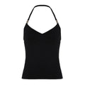 Coraline Metal Halter Top - Black [LBS3PXGO]