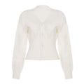 Micah Cropped Button-Up Cardigan - White [N3ADW2SV]
