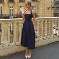 Reaghan Halter Backless Maxi Dress - Navy Blue [PG9LA6LY]
