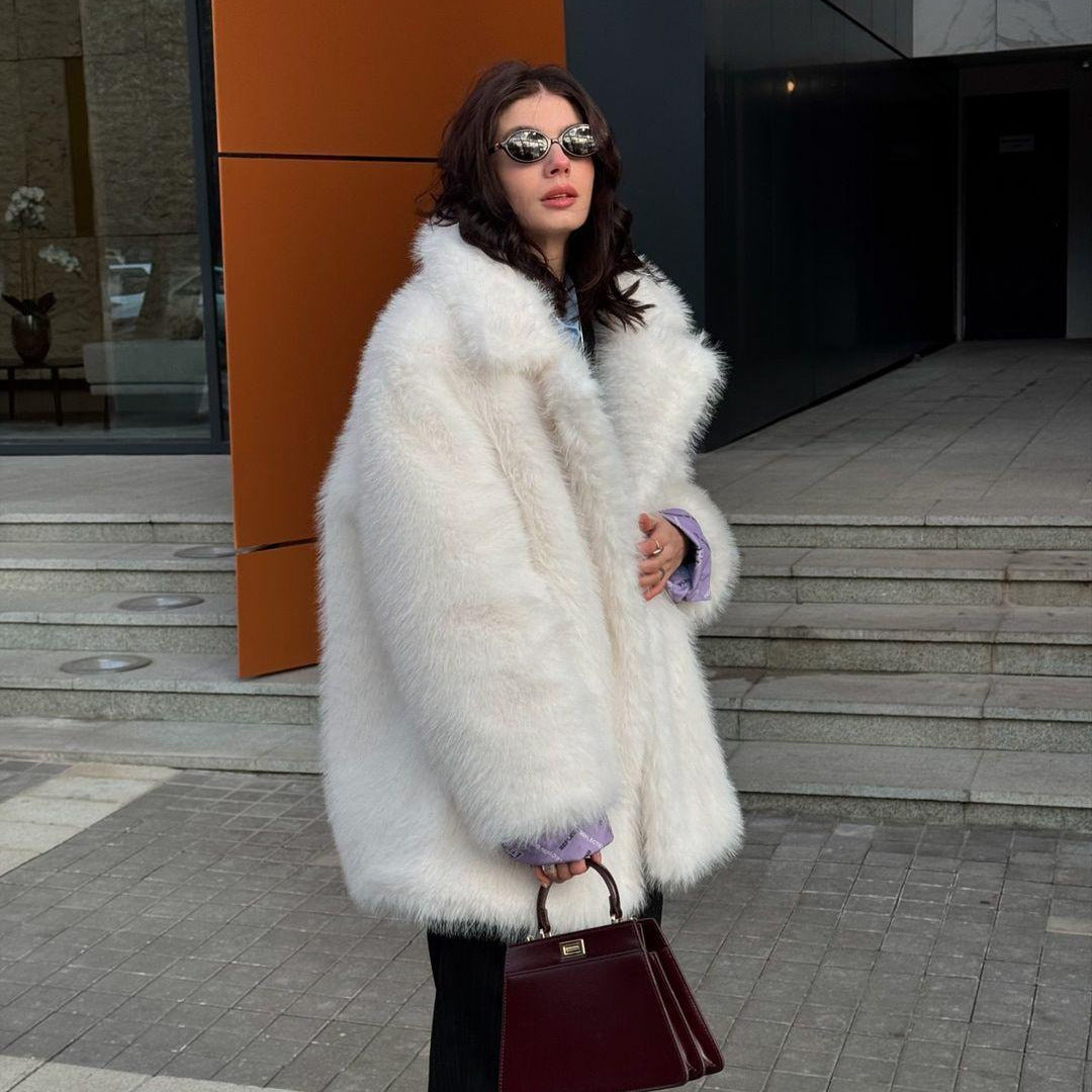 Harlym Faux Fur Coat - White [6KY8APPF]